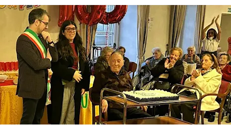 Colleferro. Dopo decenni Giuseppe Cristiano è tornato nella sua città per festeggiare 100 anni con le sorelle Angelina, Lina e Italia