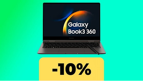 Samsung Galaxy Book3 360, il laptop al minimo storico su Amazon Italia