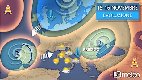 Meteo - Weekend 16-17 novembre con nuovo impulso artico verso l'Europa occidentale. Ecco come potrebbe andare per l'Italia