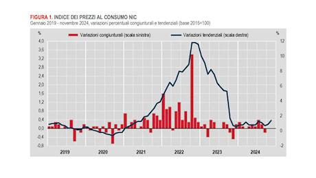 A novembre l'inflazione torna a crescere, +1,4% su base annua Agenzia di stampa Italpress