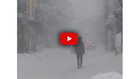 Meteo: Neve in Sicilia, forte bufera di neve a Floresta (ME), tutto imbiancato; il Video