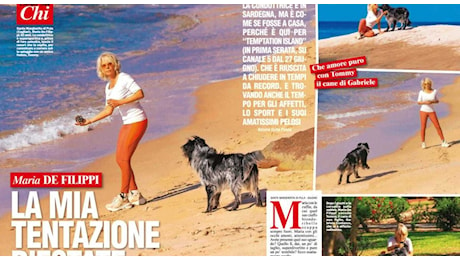 Maria De Filippi in Sardegna per Temptation Island: tra cene, sport e passeggiate con il suo Tommy