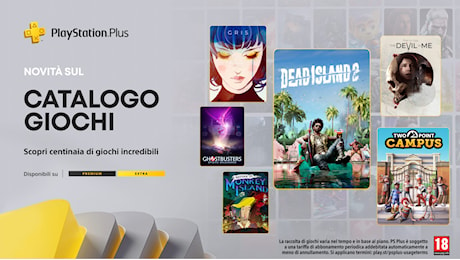 Catalogo giochi PlayStation Plus di ottobre: Dead Island 2, Two Point Campus, Gris, Return to Monkey Island e molto altro ancora