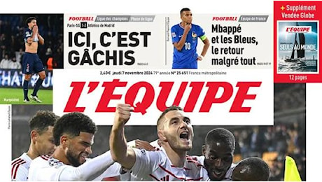 L'Equipe in prima pagina sulla Champions: Confusione PSG, Brest sorpresa assoluta