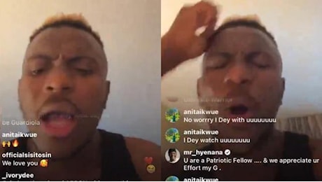 Calcio, la furia di Osimhen contro il ct della Nigeria in diretta su Instagram