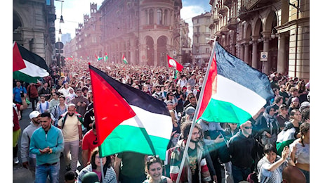 A Torino oggi, la manifestazione pro Palestina