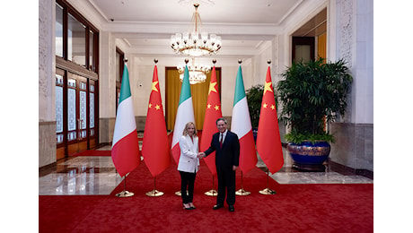 Visita in Cina, incontro del Presidente Meloni con il Primo Ministro Li Qiang