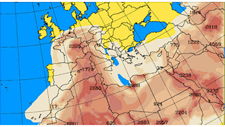 Cielo giallo sull'Italia per la sabbia del Sahara: ecco quando (e le zone più colpite dalla nube)