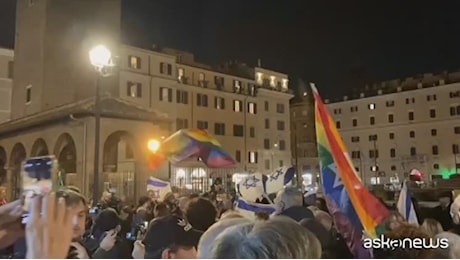 Manifestazione a Roma contro l'antisemitismo dopo i fatti di Amsterdam