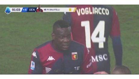 Balotelli esordio e giallo, Pinamonti e Pellegri trascinano Genoa e Empoli