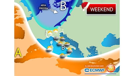 Meteo Weekend: un Fronte Freddo innescherà forti Venti e rovesci di Pioggia tra Sabato e Domenica, ecco dove