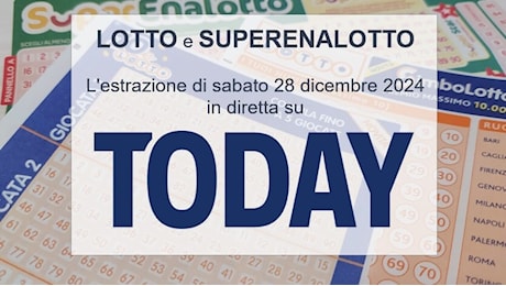 Estrazioni Lotto oggi e SuperEnalotto di sabato 28 dicembre 2024: numeri vincenti e quote