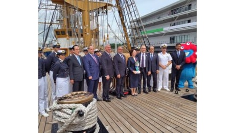 Expo Osaka: il Padiglione Italia presenta i suoi contenuti a Tokyo in occasione dell'arrivo di Nave Vespucci